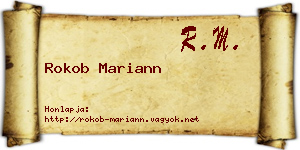 Rokob Mariann névjegykártya