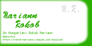 mariann rokob business card